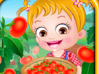 Baby Hazel Tomato Farming Fun